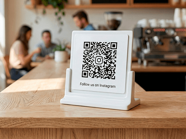 NFC & QR Aufsteller fĂĽr Instagram
